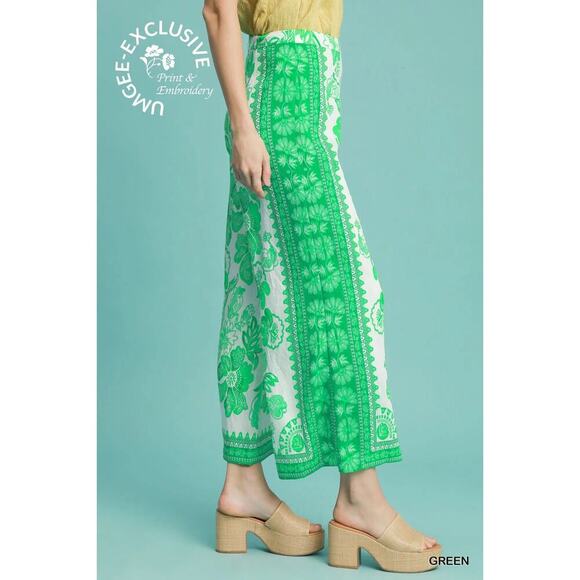 Umgee Floral Wide Leg Pants - Picture 2 of 5